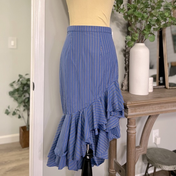 Maggie Marilyn I just want to be free strip high low asymmetric ruffle skirt - Picture 1 of 10